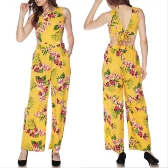 FLORAL JUMPSUIT - Picture 1 of 3